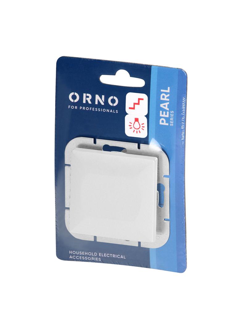 Łącznik schodowy podtynkowy z podświeleniem Pearl, 10A, 250V, WP-5P/S, biały OR-OE-7702/P/W ORNO