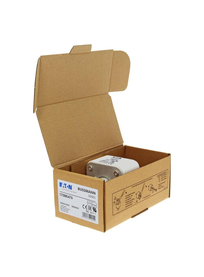 FUSE 1800A 600V 3BKN/65 AR UR Wkładka szybka 1800A AC 600V rozmiar 3 aR IEC UL 170M6470 EATON