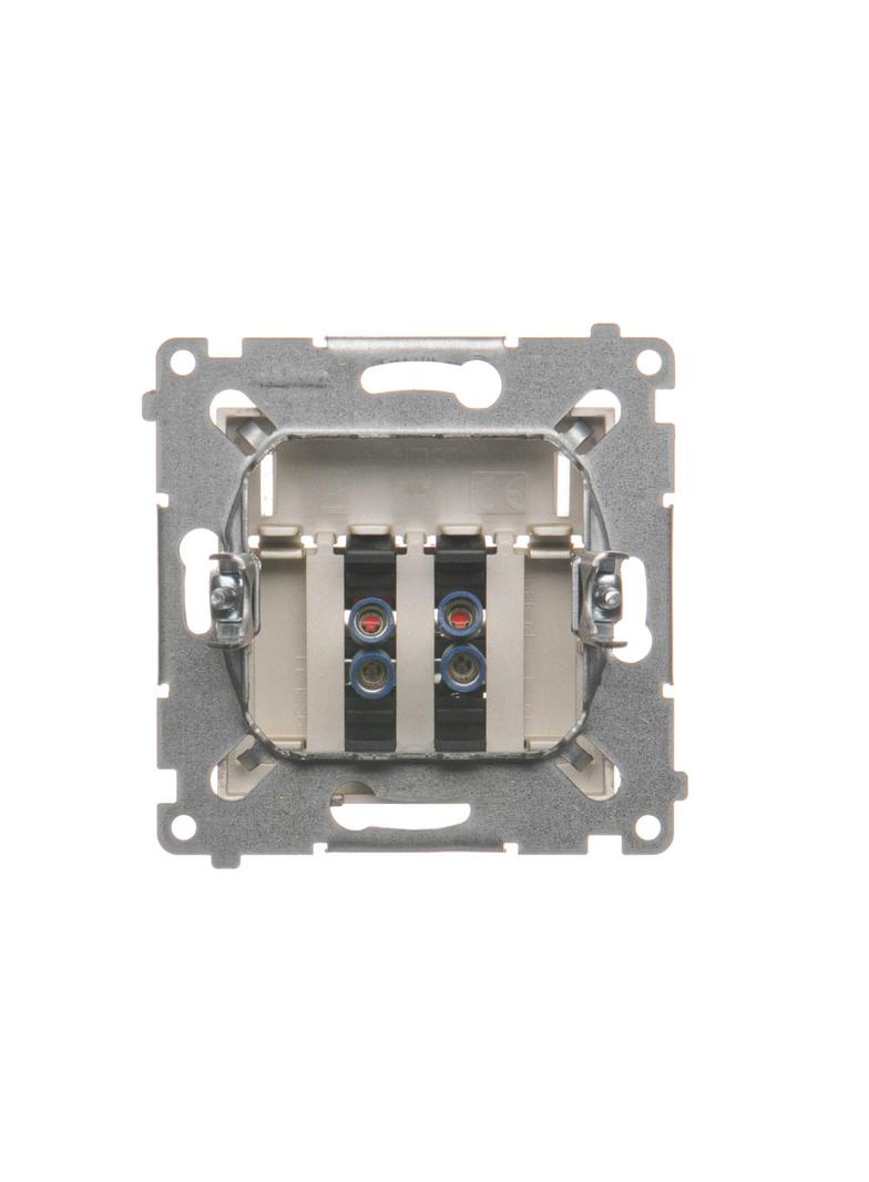 Simon 54 Gniazdo głośnikowe 2-krotne Przekrój przewodów dla wejścia i wyjścia 25 mm2 złoty mat