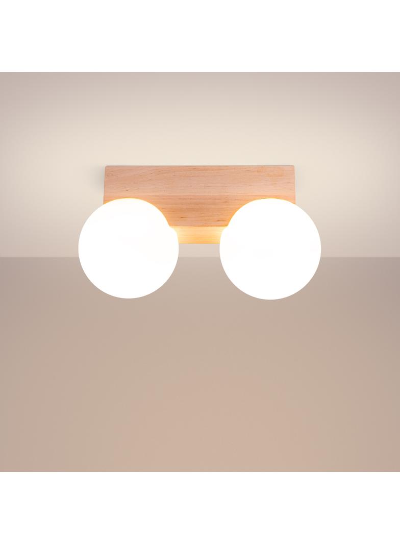 Sollux Plafon BULBO 2 naturalne drewno
