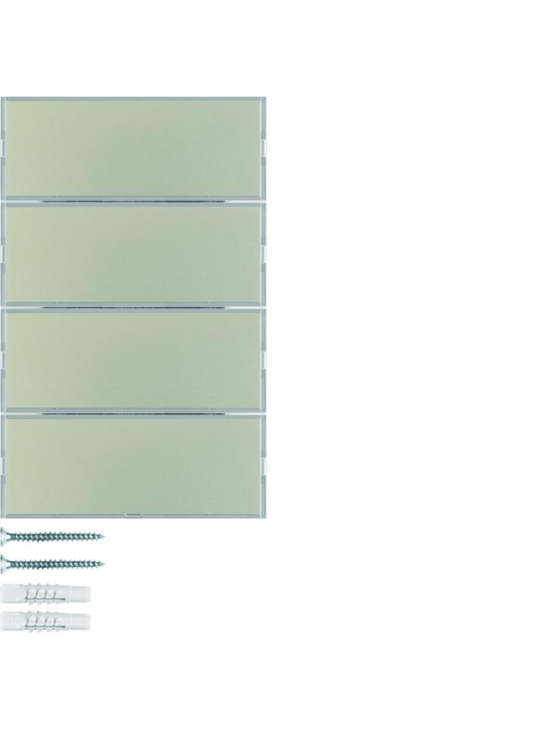 BERKER KNX e/s K.x Przycisk poczwórny z polem opisowym z diodami LED RGB i czujnikiem temperatury stal szl. 80164773 HAGER
