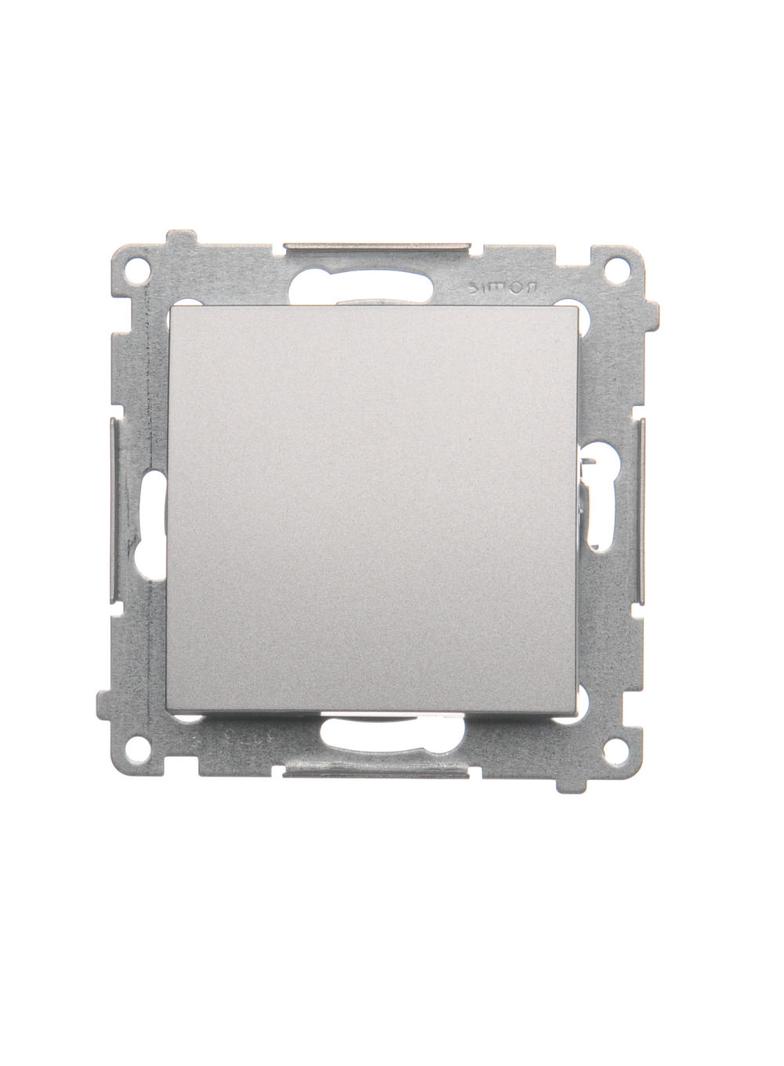 Simon 54 Łącznik schodowy bez piktogramu 10A 250V szybkozłączka srebrny mat DW6.01/X/43 KONTAKT