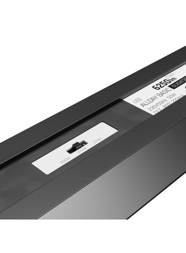ALLDAY BASIC 50W CCT 230V IP20 1503x42x37mm CZARNY 5 LAT GW.