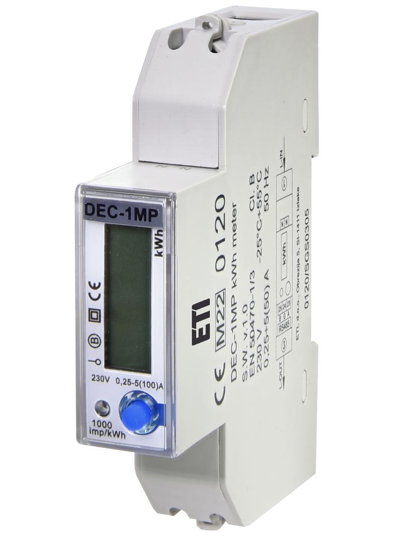 DEC-1MP wskaźniki zużycia energii 1-fazowy z analizą parametrów sieci