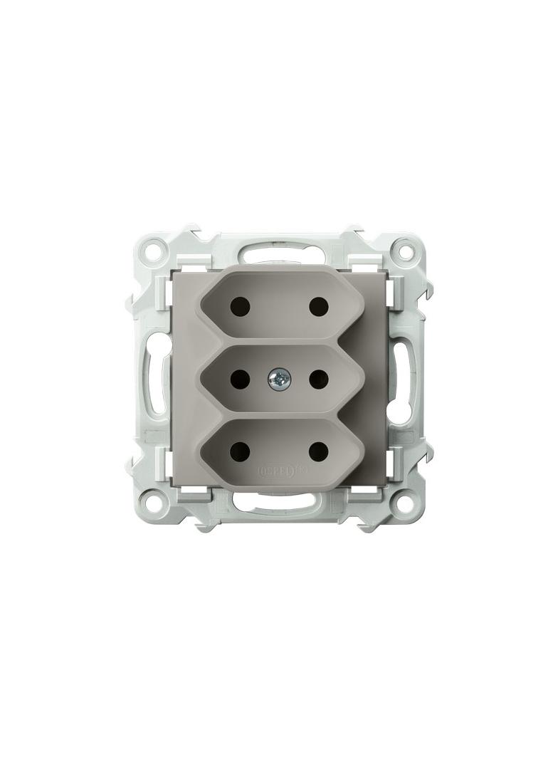 SZAFIR Gniazdo potrójne EURO - kolor kaszmirowy beż