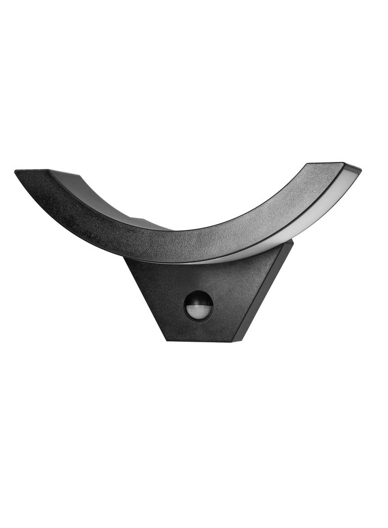 SPINEL LED 10W oprawa ogrodowa z czujnikiem ruchu 140st 800lm IP54 4000K IK10 czarna AD-OP-6119BLPMR