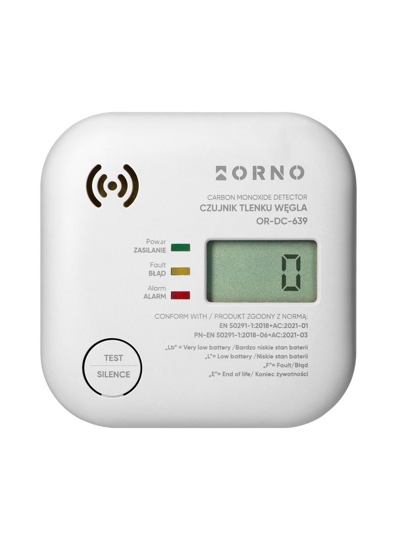 Bateryjny czujnik tlenku węgla (czadu), wbudowana bateria, żywotność sensora i baterii 10 lat