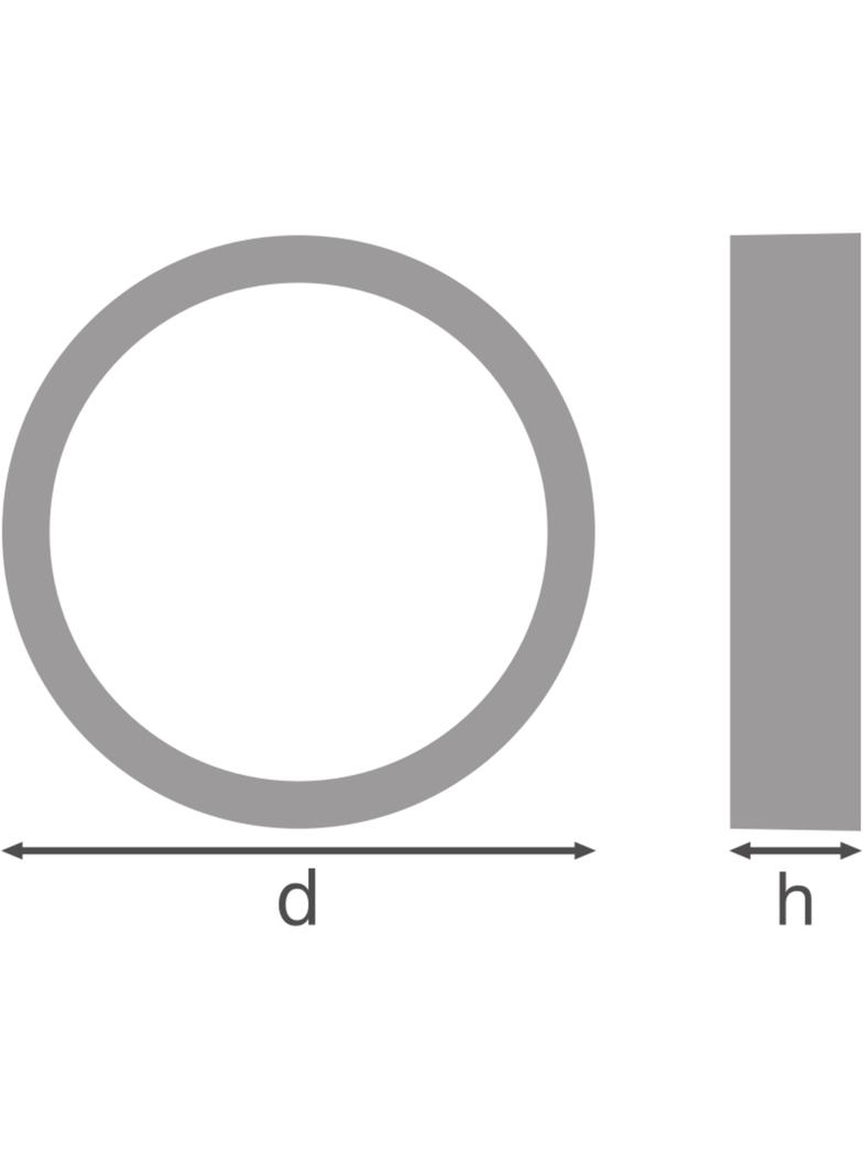Osłona do opraw ściennych w kształcie pierścienia SURFACE BULKHEAD RING 250 BK