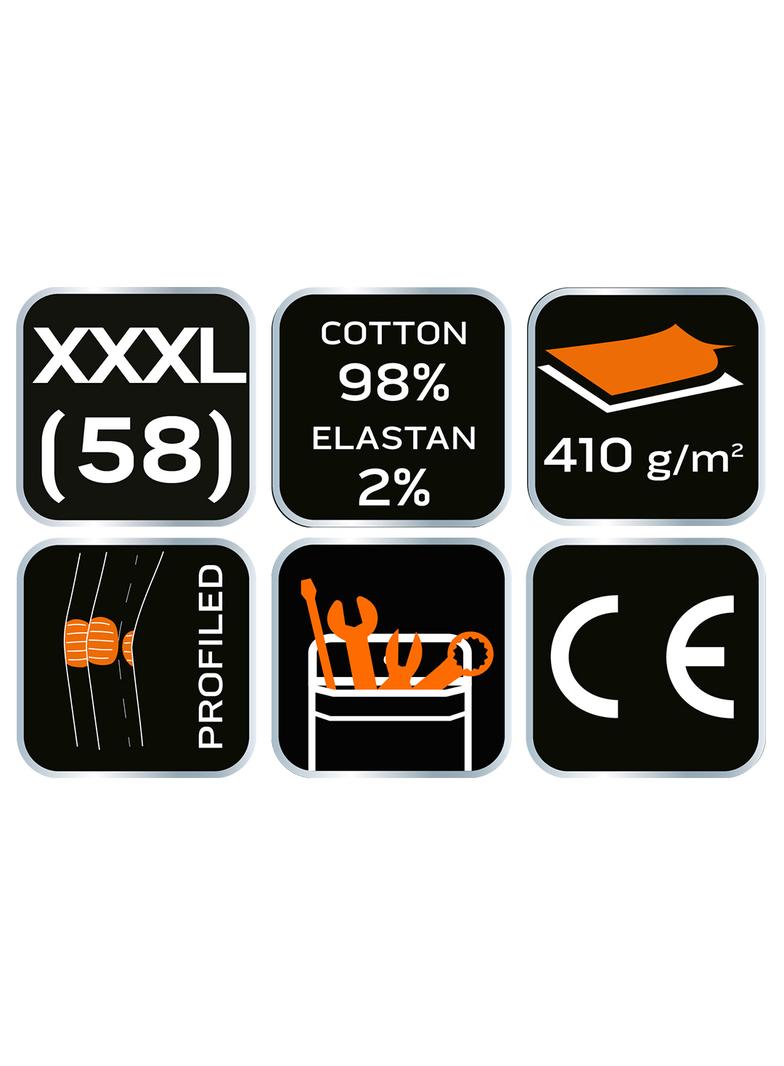 Spodnie robocze 5-kieszeniowe DENIM, czarne, rozmiar XXXL