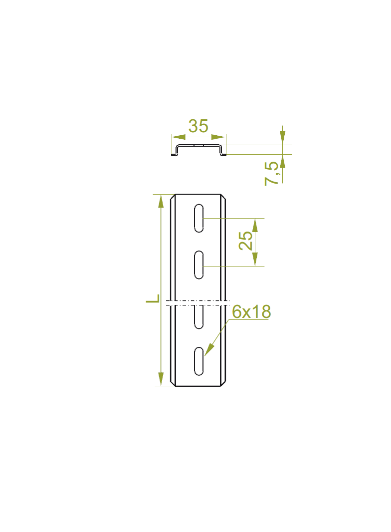 SZP35H7/3 Szyna EURO 1,0 mm