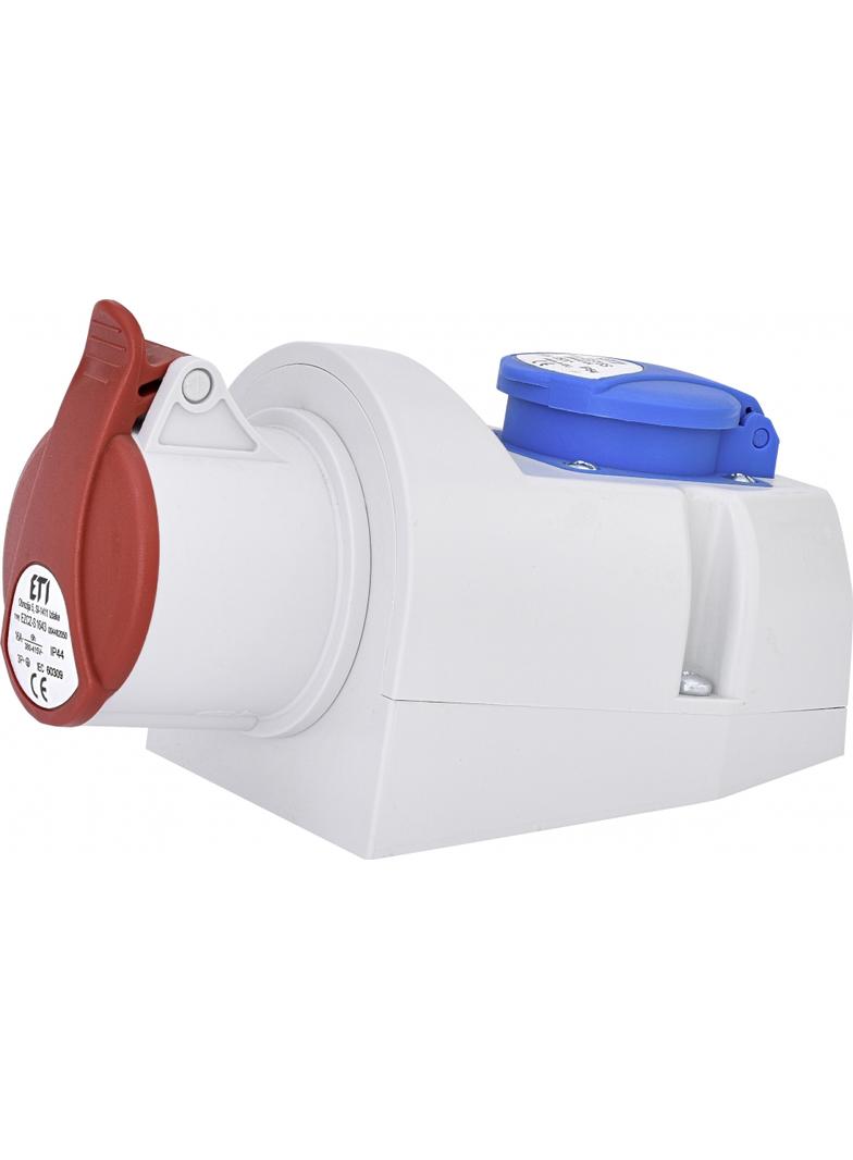 16A 400V/230V Gniazdo kombi 3P+PE plus EE 16S Schuko IP44 EZCZ -S 1643 004482050 ETI