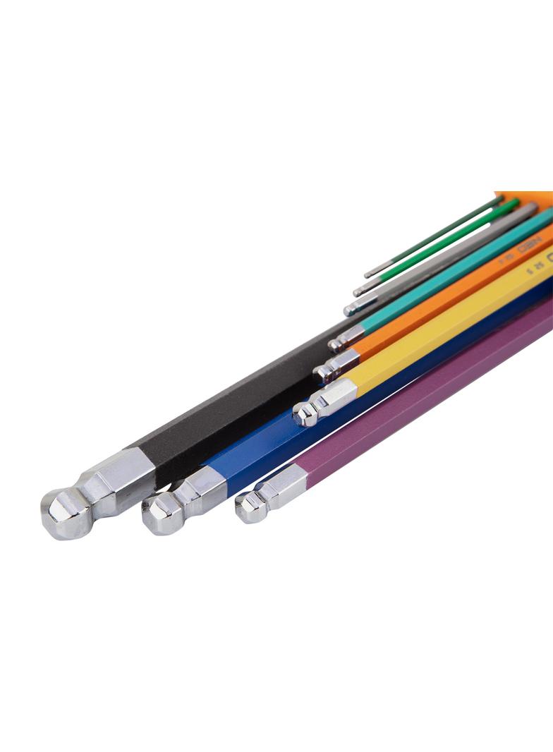 Klucze sześciokątne 1.5-10 mm, zestaw 9 szt.