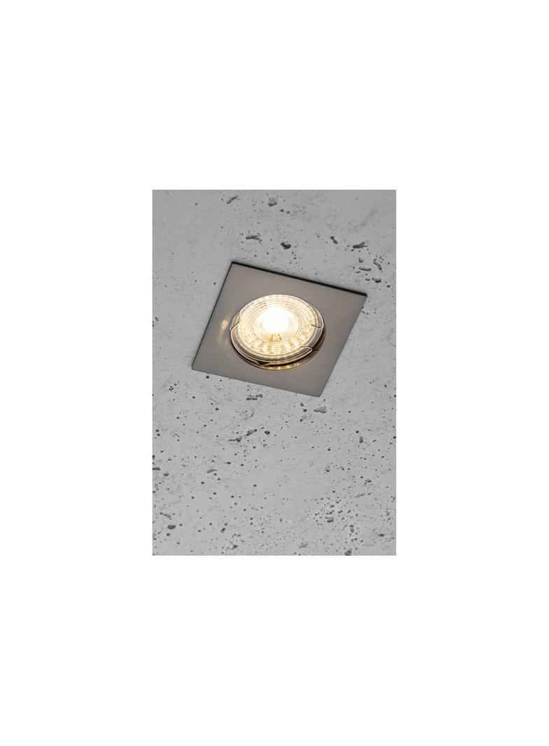 SUFITOWA OPRAWA PUNKTOWA PORTO,  ODLEW, IP20, CZARNY CHROM, KWADRAT