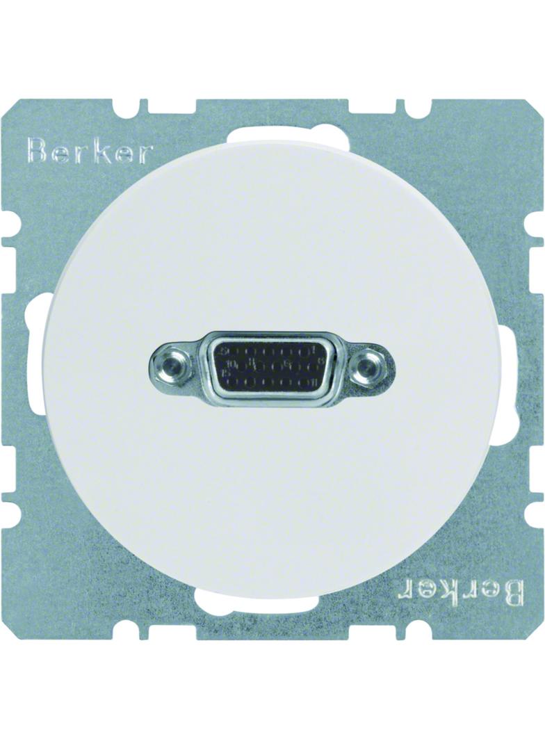 BERKER R.1/R.3 Gniazdo VGA zaciski śrubowe biały 3315412089 HAGER