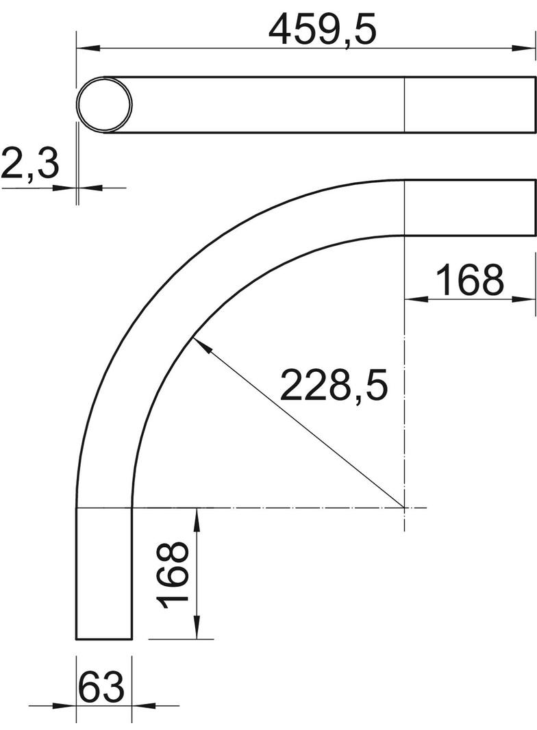 KBH63 LGR, ŁUK 90 KBH63 TW.SZT.