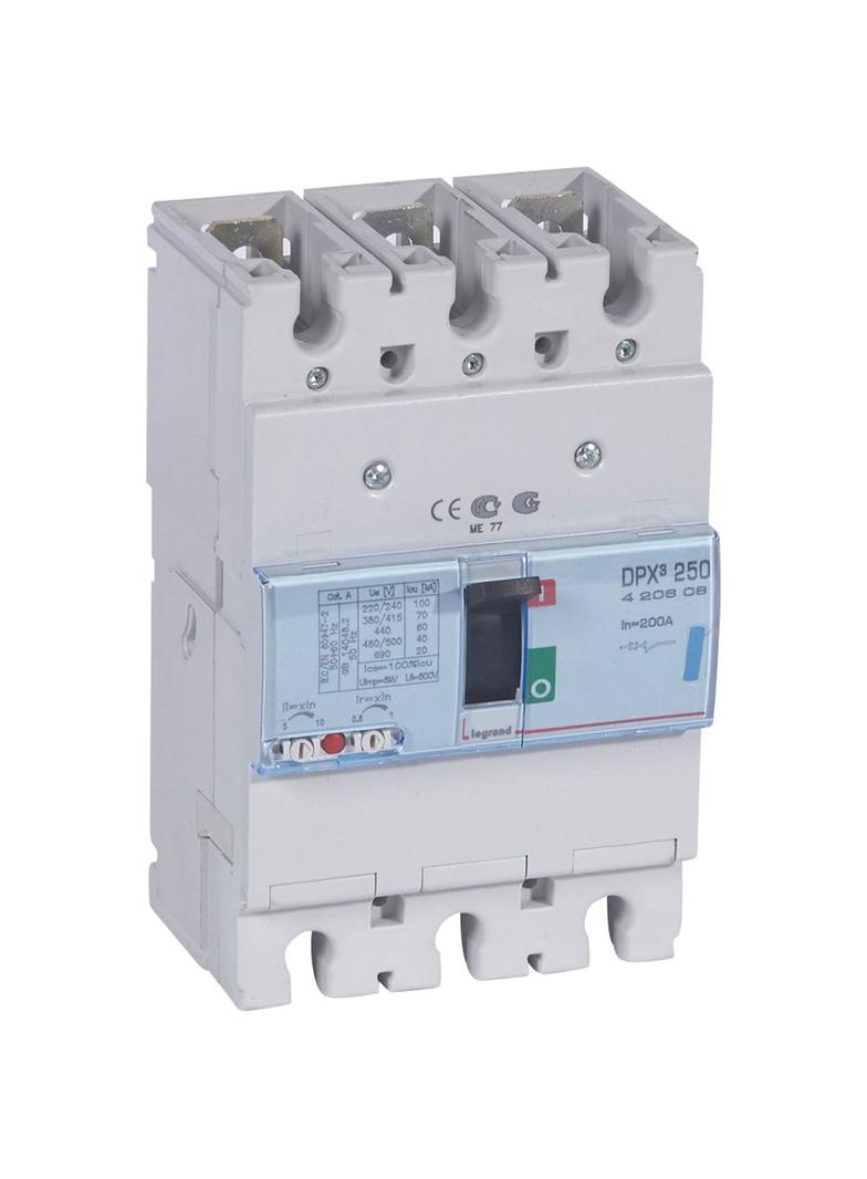 Wyłącznik DPX3 250 3P 200A 70Ka 420608 LEGRAND