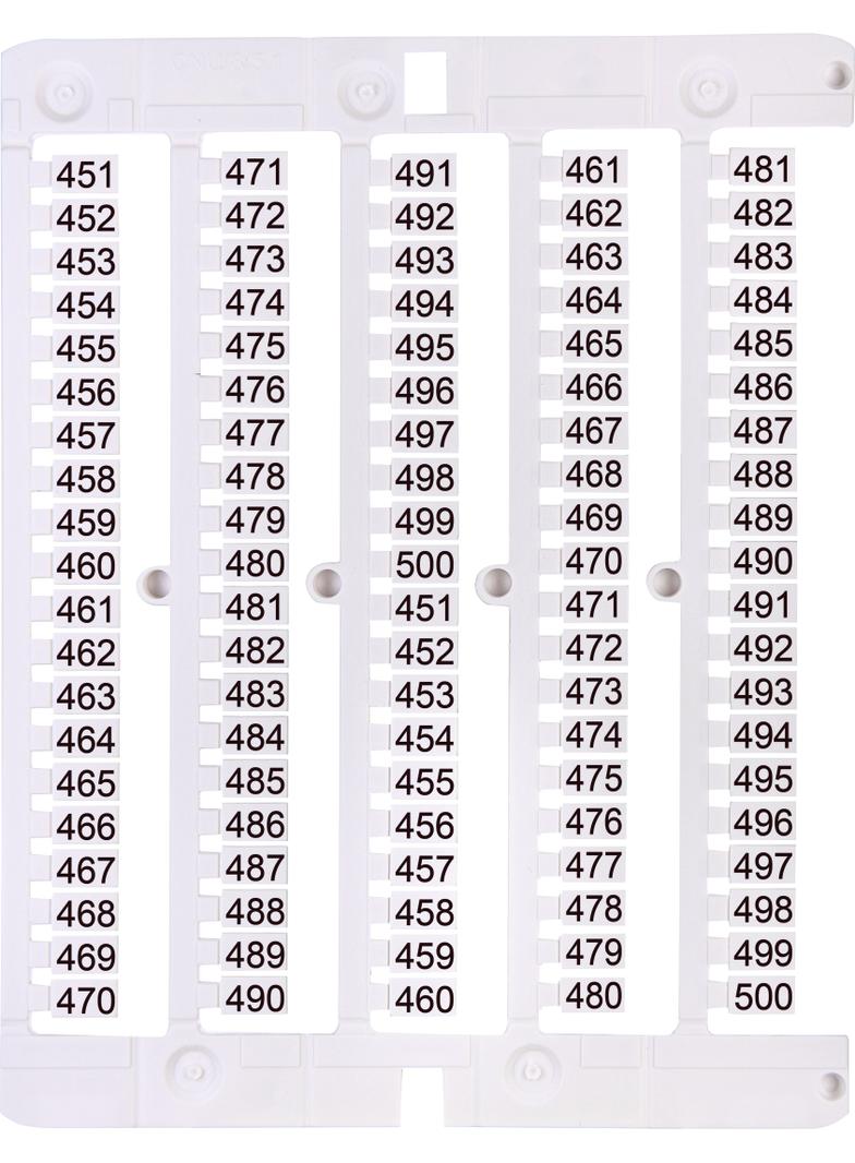 Oznacznik 451 do 500 (100 szt.) ES-NU0851451 003903086 ETI