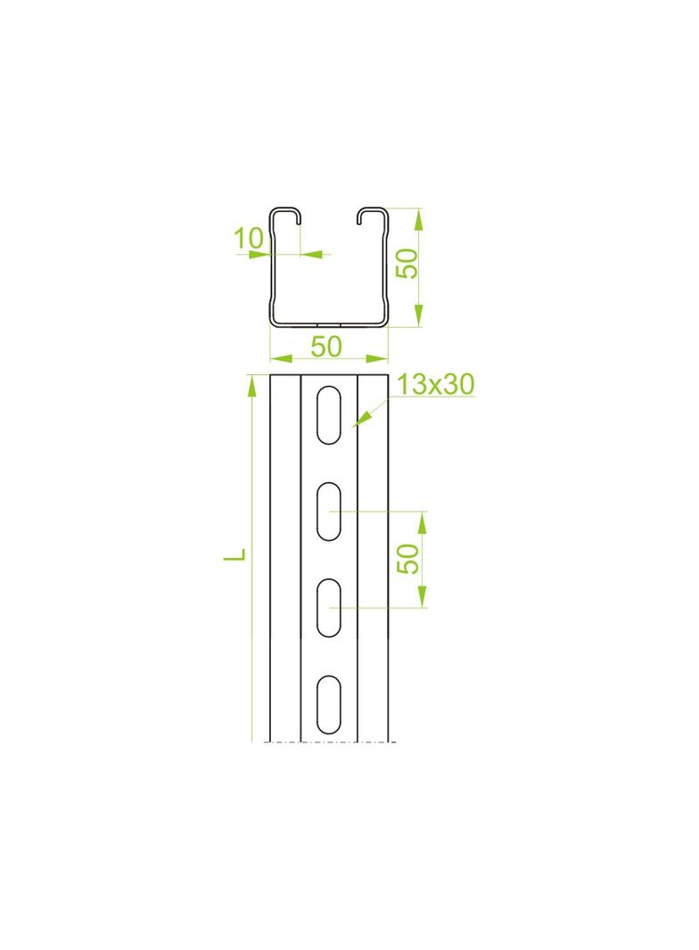 CTMC50H50/6 Ceownik montażowy 2,0 mm
