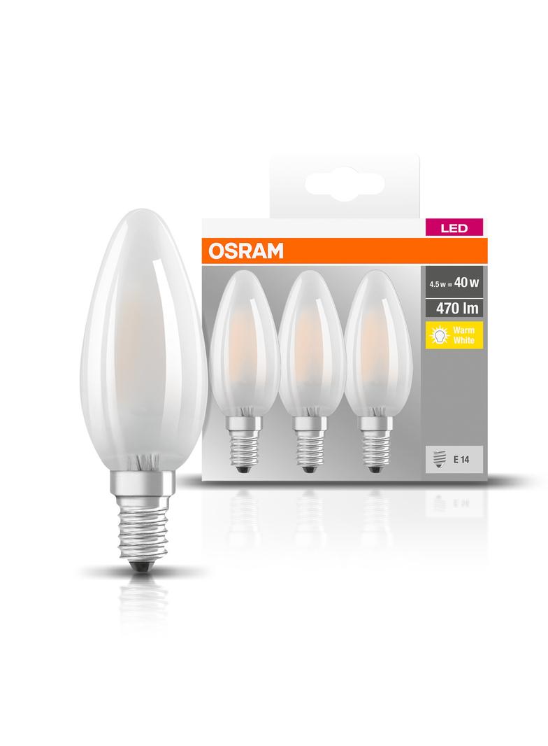 Lampa LED BASE Classic B40 4W/827 230V szkło matowe E14 FS3 OSRAM