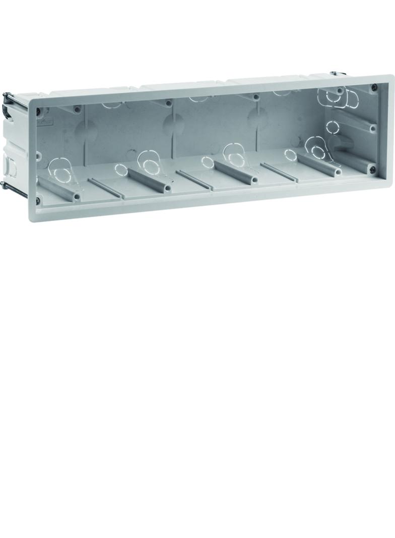 R.8 Puszka 4-krotna podtynkowa do montażu w ścianach karton-gips, szara