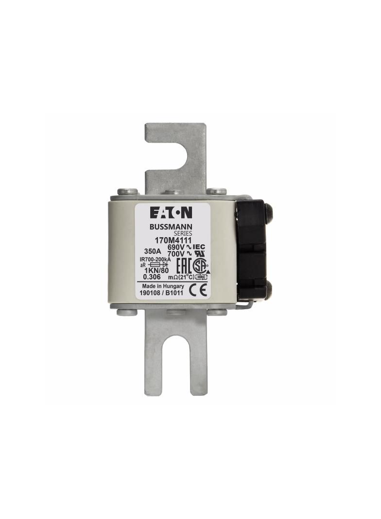 350A 690V 1KN/80 aR INDICATOR FUSE Wkładka szybka 350A AC 690V DIN 1 53x69x108 mm aR DIN 170M4111 EA