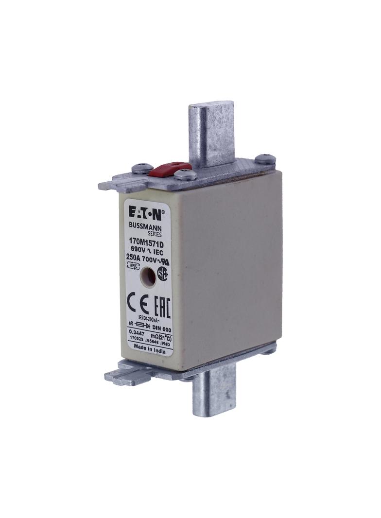 FUSE 250A 690V aR DIN 000 HSDNH Wkładka szybka 250A 690V aR DIN 000 podwójny wskaźnik 170M1571D EATO