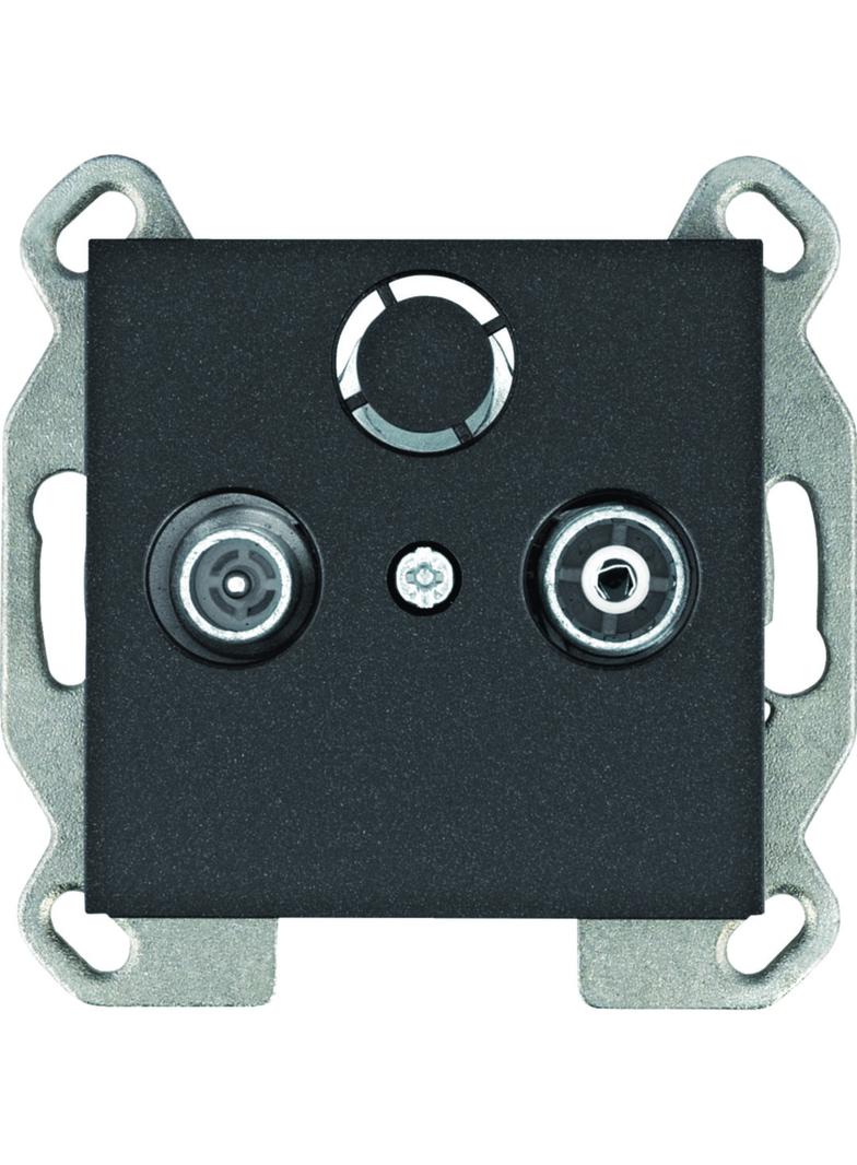 lumina Gniazdo RTV końcowe czarny WL3013 HAGER