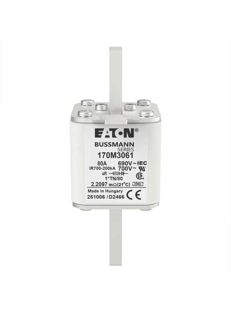 80A 690V 1*TN/80 aR INDICATOR FUSE Wkładka szybka 80A AC 690V compact DIN 1 45x58x104 mm, 170M3061 E