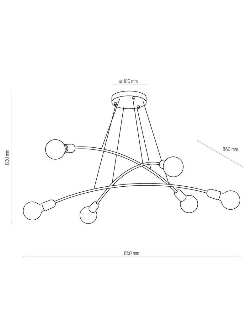 TK-Lighting lampa wisząca HELIX 6xE27 max 60W
