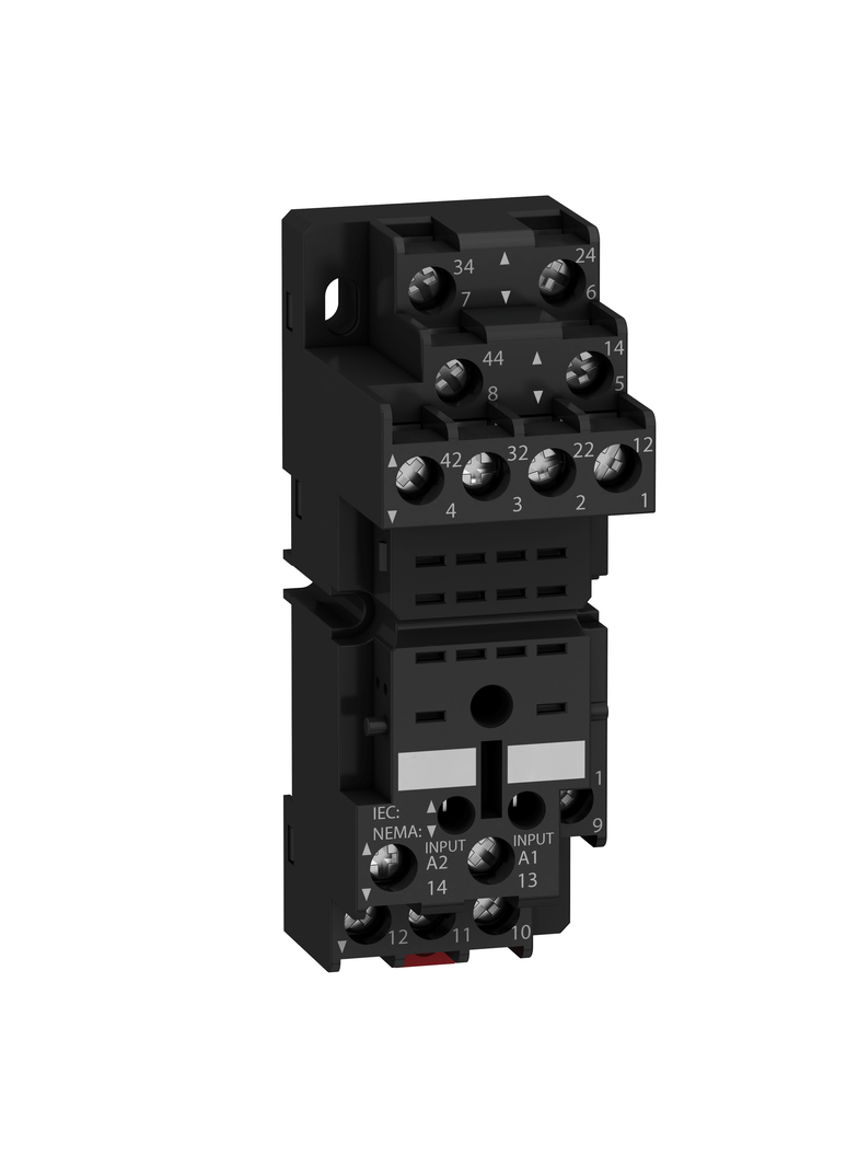 Zelio Relay Gniazdo RXZ do przekaźnika RXM2,RXM4, 250V, styki mieszane 2C/O 4C/O 10A RXZE2M114