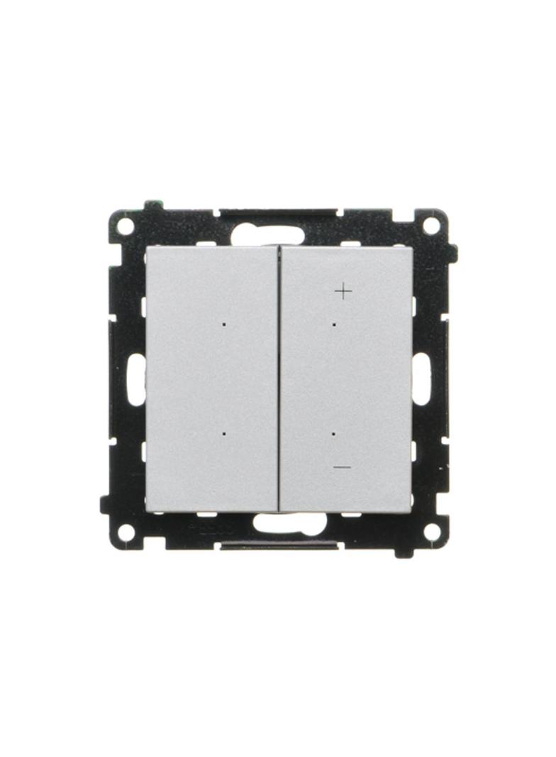 Simon 55 Ściemniacz do LED ściemnialnych klawiszowy Aluminium mat