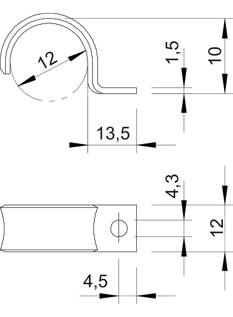 WN 7855/A, UCHWYTY DO PRZEW.OC+CHROM.12MM