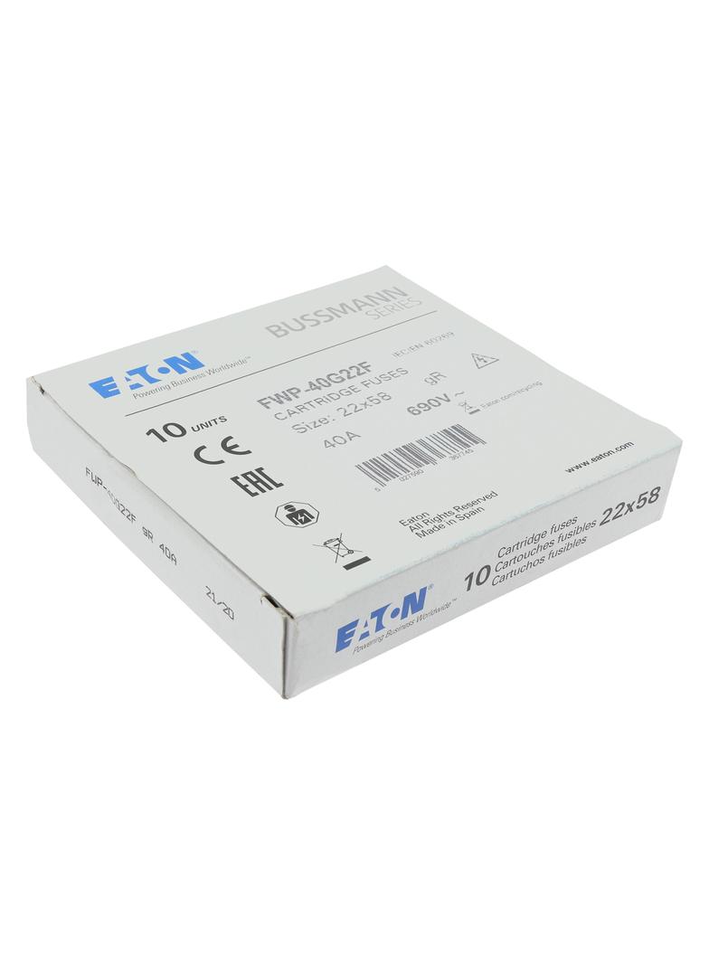40A 690V AC gR 22X58mm FUSE W/O STRIKER Wkładka szybka 40A AC 690V 22x58 gR IEC UL FWP-40G22F EATON