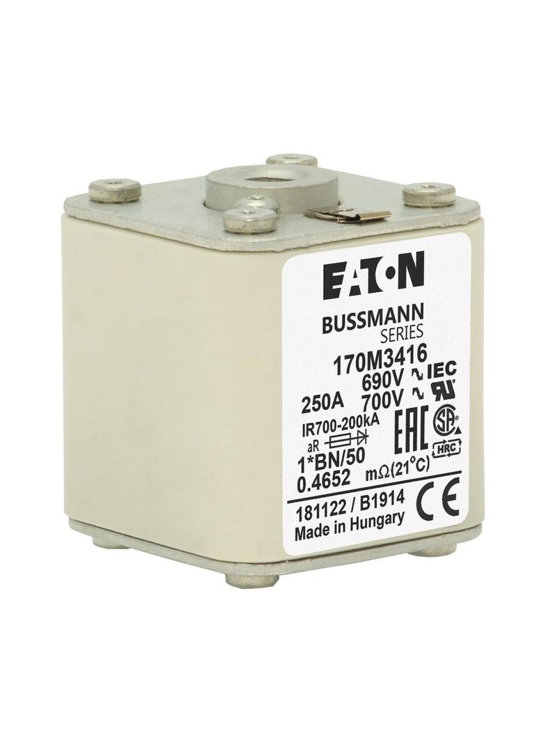 FUSE 250A 690V 1*BN/50 AR UC Wkładka szybka 250A AC 690V rozmiar 1 45x59x51 mm aR I 170M3416 EATON