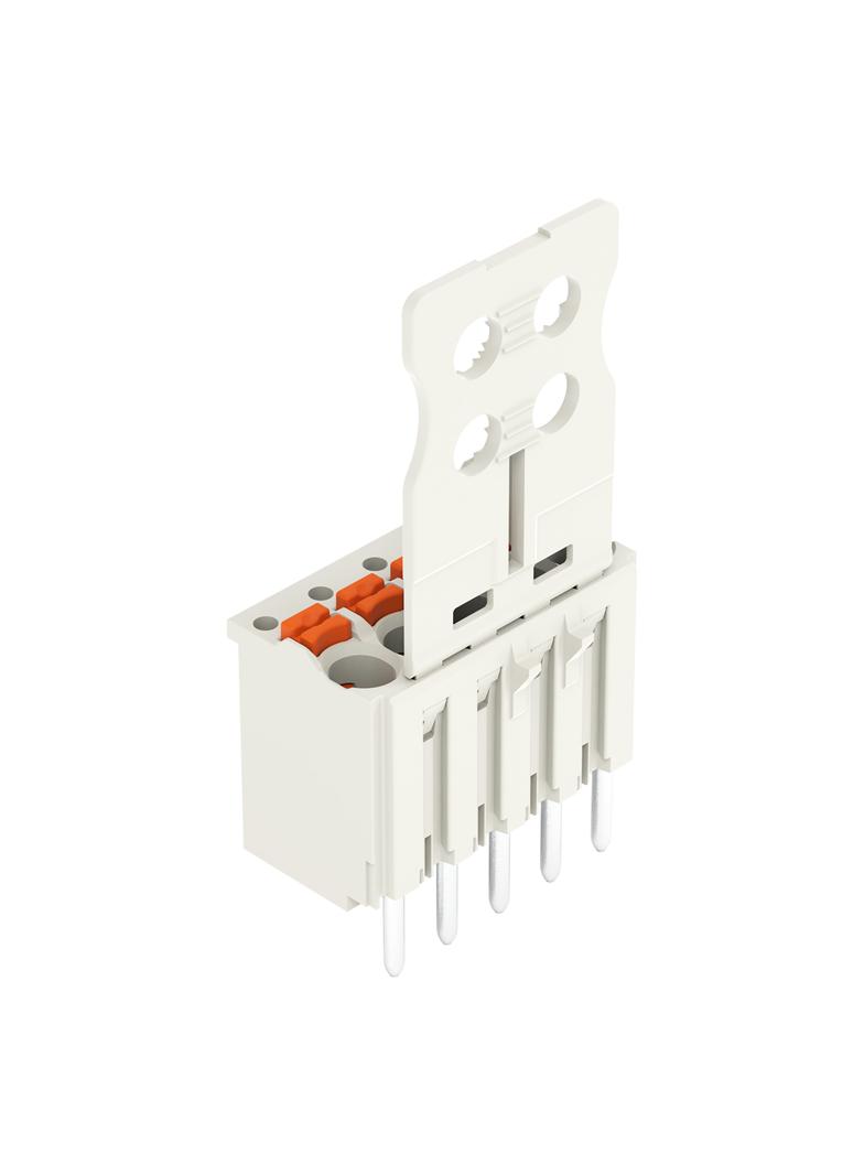 Gniazdo picoMAXeCOM raster 3,5mm 5‑biegunowe z prostymi pinami lutowniczymi z płytką 2091‑1155 /50szt./ WAGO