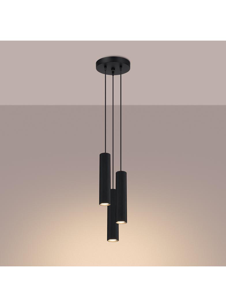 Sollux Lampa wisząca KARBON 3P czarny SL.1576