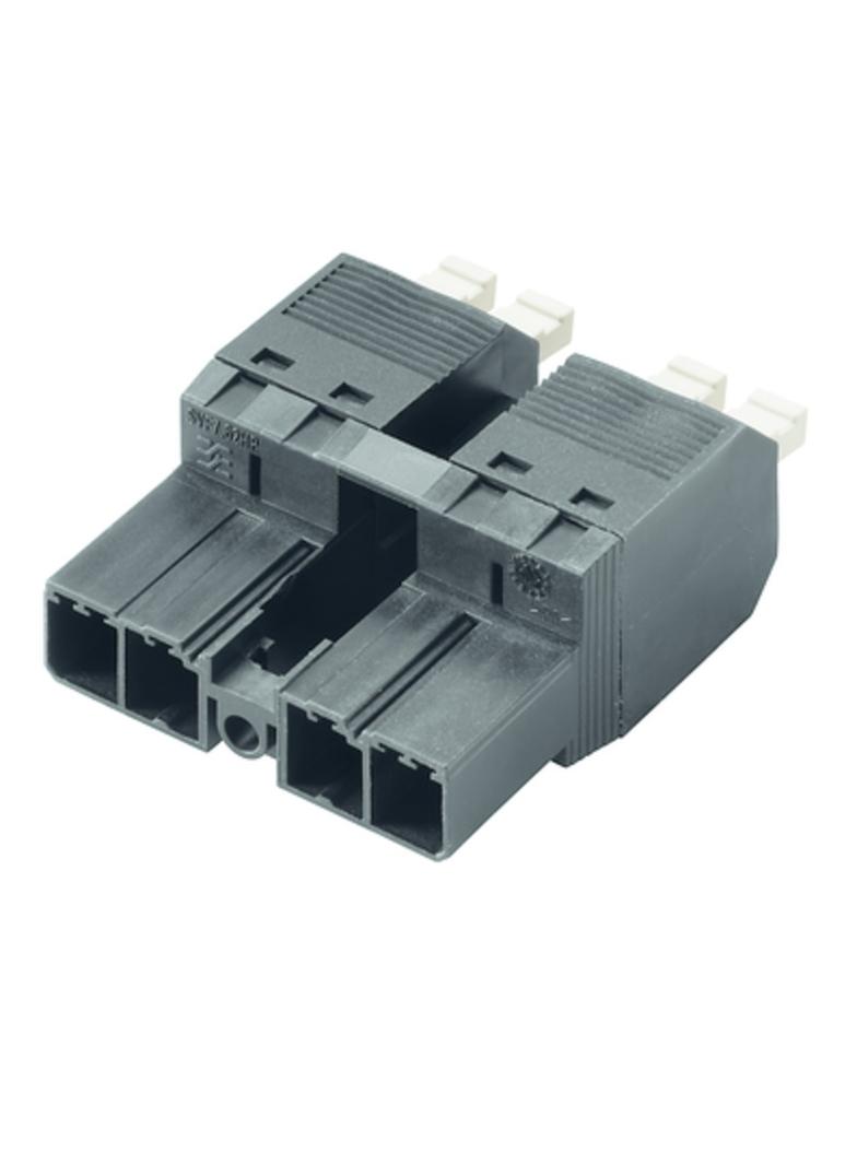 SVFL 7.62HP/04/180MF3 SN BK BX Wtyk PCB (złącze wiązki), 7.62 mm, Liczba biegunów: 4, PUSH IN z aktuatorem /48szt./ 1547580000 WEIDMÜLLER
