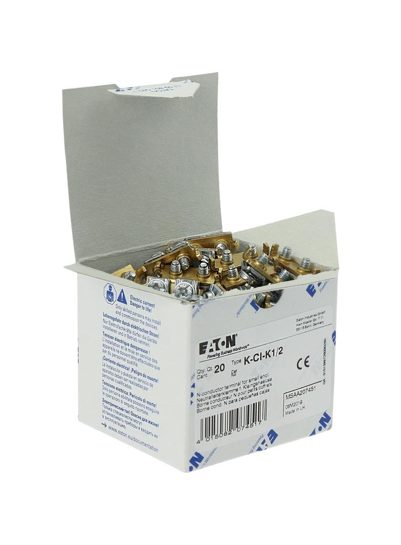 K-CI-K1/2 Zacisk przewodu zerowego do małej obudowy 207451 EATON
