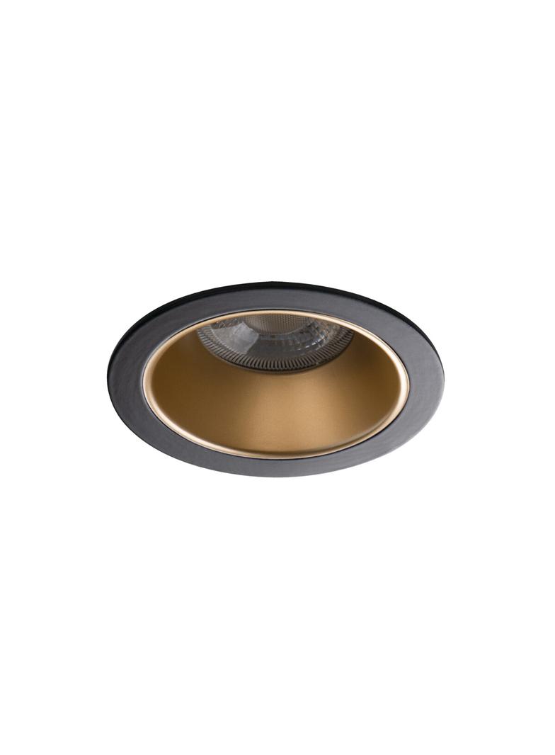 GLOZO DSO G/B Oczko sufitowe GLOZO DSO G/B okrągły stop aluminium kolor złoty / czarny 1XGx5,3/GU10 36224 KANLUX