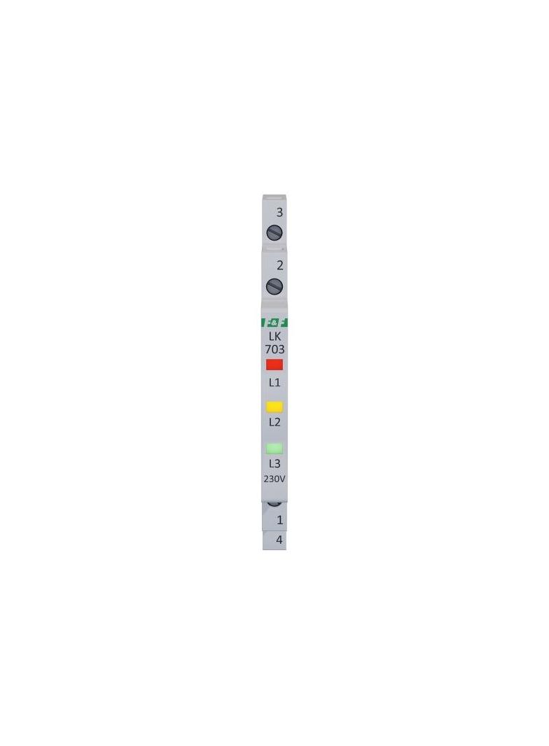 Lampka kontrolna zasilania 1/3S 3xLED CZERWONA/ŻÓŁTA/ZIELONA LK-703K F&F