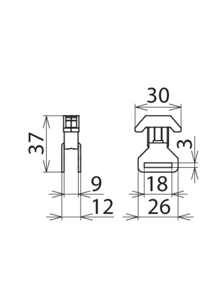 Zacisk PE na szynę SN, 18x3 mm
