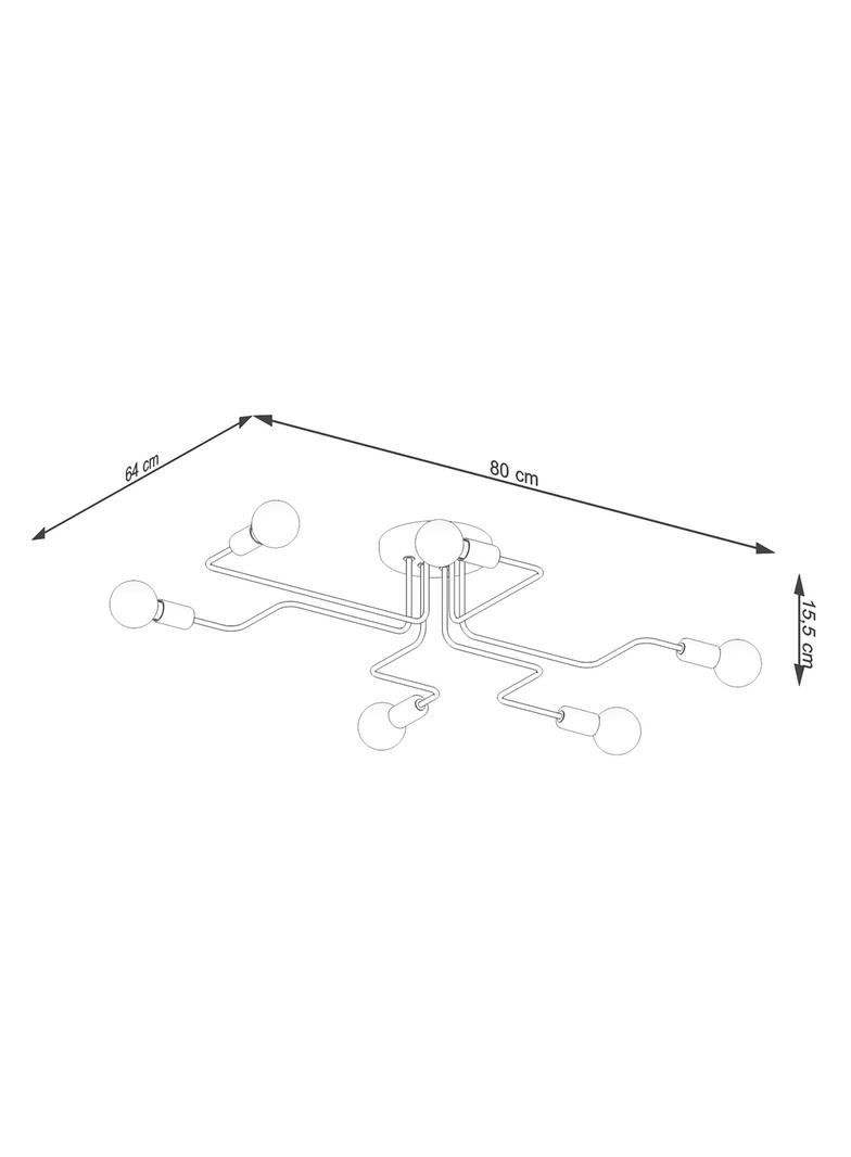 Żyrandol VECTOR 6 czarny