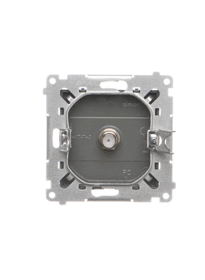 Simon 55 Gniazdo antenowe typu /F/ pojedyncze Do instalacji indywidualnych Grafitowy mat