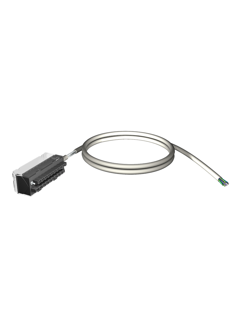 Modicon X80, ekranowany zestaw kablowy, złącze 28 pin, 1 x luźne końcówki, for X80, 5 m