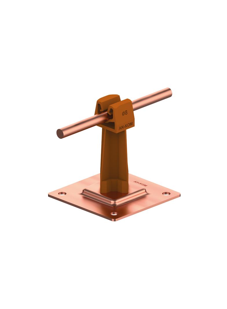 AN-11P/CU/-N Uchwyt na płytce stal.H=7cm Z-zatrz. /CU/ brązowy