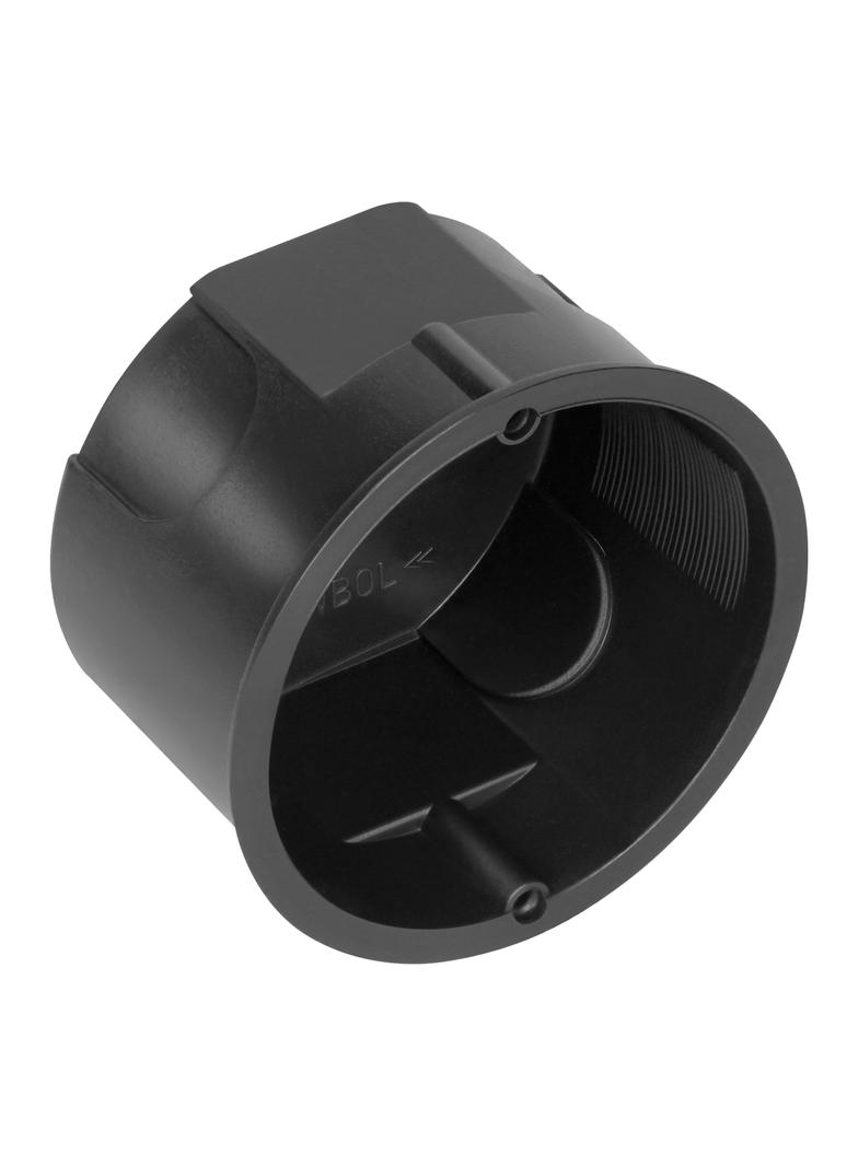 Puszka podtynkowa 60 mm płytka, czarna