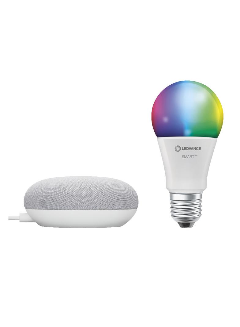 Lampa LED z głośnikiem GOOGLE NEST CH DACH CL A60 RGBW BT KIT