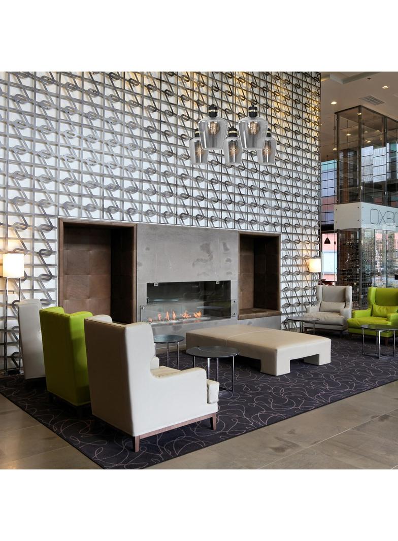 MILAGRO Lampa wisząca RICHMOND BLACK / GOLD 5xE27  Prostokąt