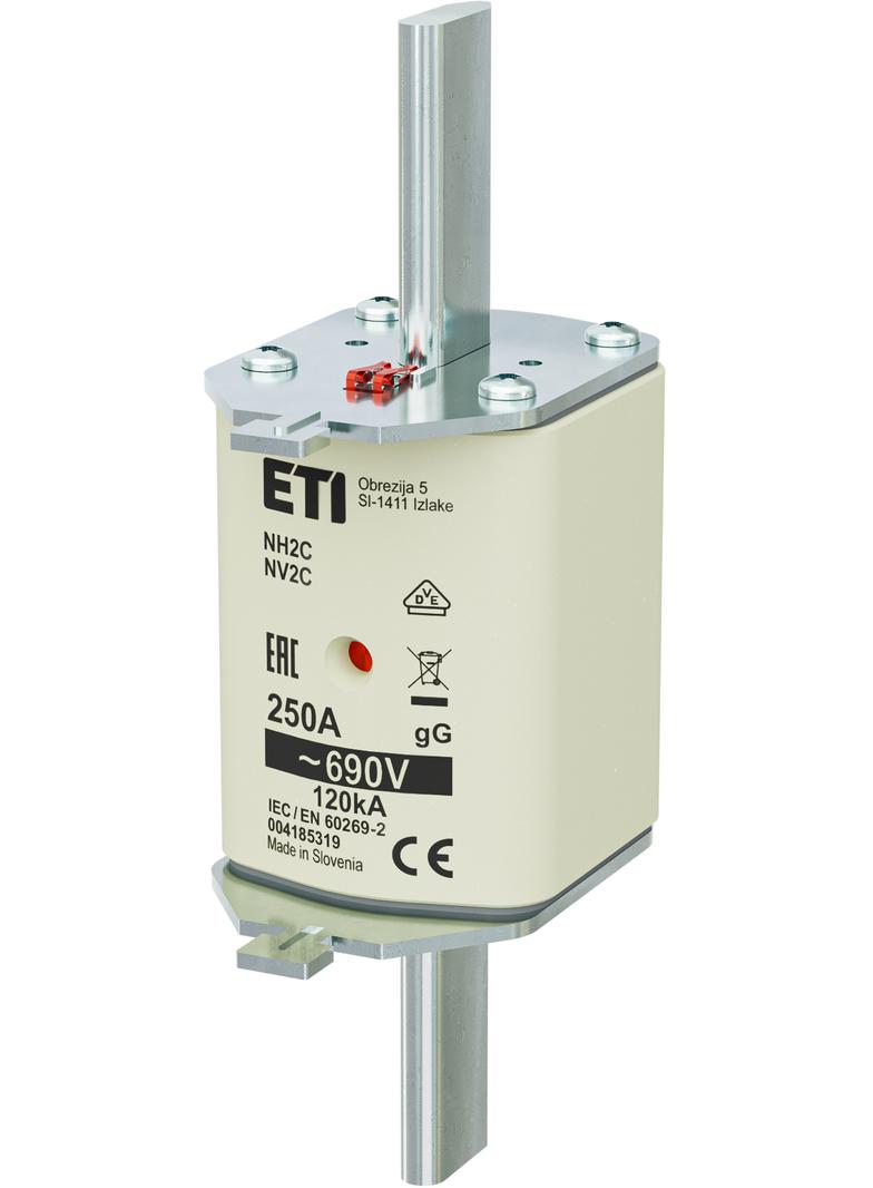 Wkładka topikowa NH zwłoczna KOMBI NH2C gG 250A 690V 004185319 ETI