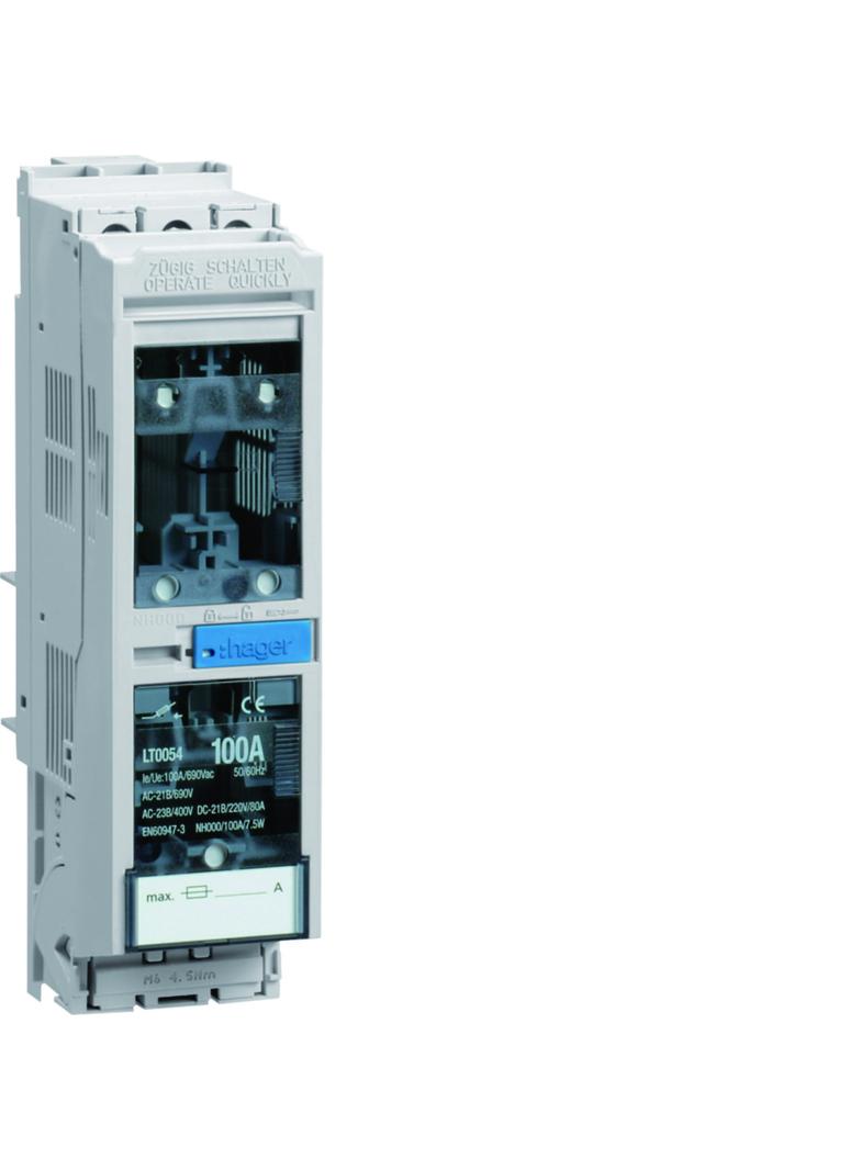 LT rozłącznik bezpiecznikowy NH000 3P 100A 690V AC LT0054 HAGER